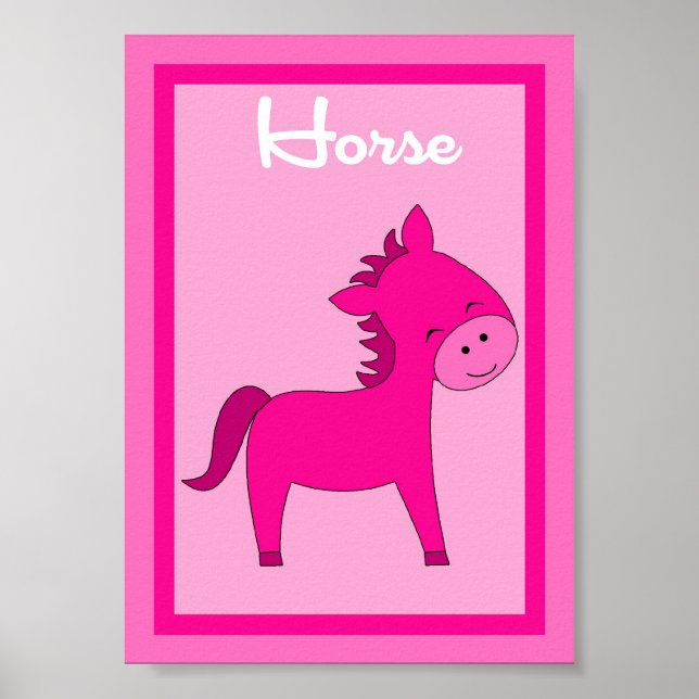 12x18 Horse Barn Yard Girl's Tour Poster (Vorne)