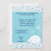 12x18 Icy Iglu Baby Blue Einladung