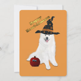12x18 In. Flat TY Message Card Halloween Samoyed  Dankeskarte