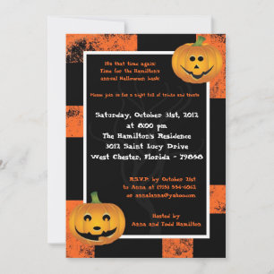 12x18 Jack-O-Lantern-Fun-Party Einladung