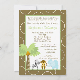 12x18 Jungle Safari Animal Baby Dusche Einladung
