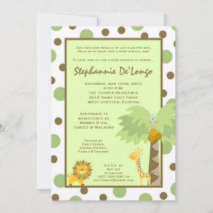 12x18 Jungle Safari Animal Baby Dusche Einladung