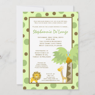 12x18 Jungle Safari Animal Baby Dusche Einladung