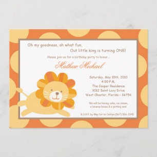 12x18 King of the Jungle Lion - Einladung zum Gebu