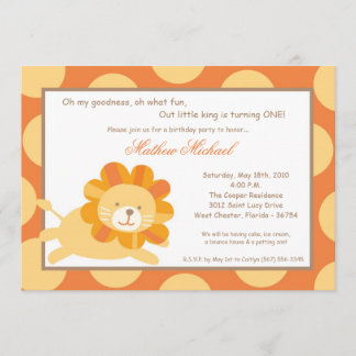 12x18 King of the Jungle Lion - Einladung zum Gebu