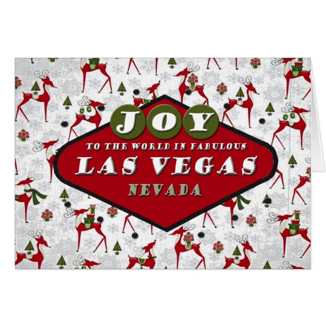 12x18 Las Vegas Christmas JOY Card (Vorderseite (Horizontal))