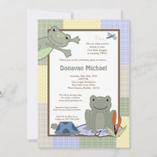 12x18 Leap Frog Turtle Bee Birthday Party Einladun Einladung