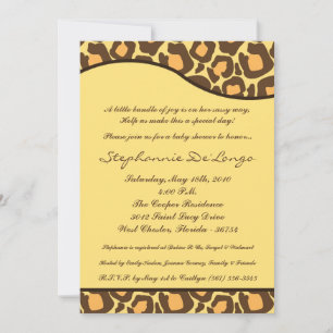 12x18 Leopard Animal Print Baby Dusche Einladung