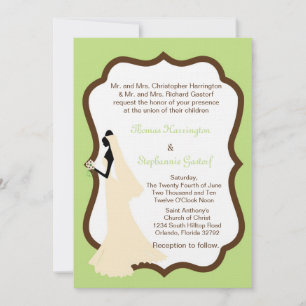 12x18 Light Green Bride Hochzeitseinladung Einladung