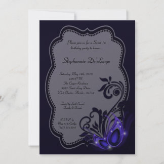 12x18 Lila Masquerade Sweet 16 Geburtstag Einladun Einladung
