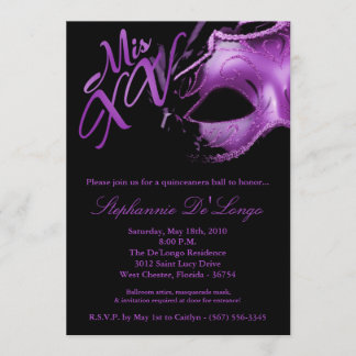 12x18 Masquerade Maske 15 Quinceanera Ball Einladu Einladung