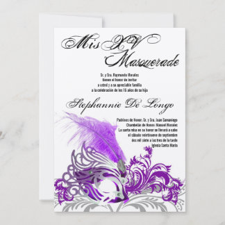 12x18 Masquerade Quinceanera Birthday Einladung
