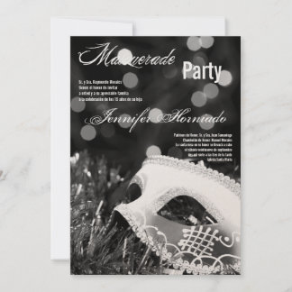 12x18 Masquerade Quinceanera Birthday Einladung
