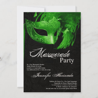 12x18 Masquerade Quinceanera Birthday Einladung