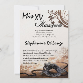 12x18 Masquerade Quinceanera Birthday Einladung