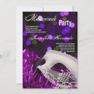 12x18 Masquerade Quinceanera Geburtstag Einladung