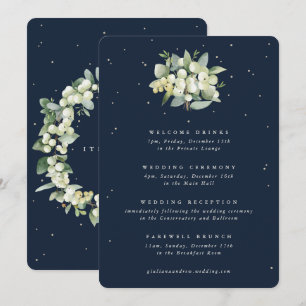 12x18 Navy Snowberry+Eukalyptus Hochzeitspaar