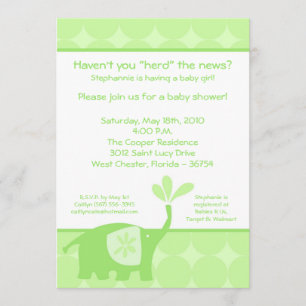 12x18 niedliche grüne einladung