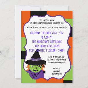 12x18 Niedliche Kreaturen Halloween-Party Einladun Einladung