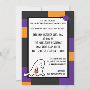 12x18 Niedliche Kreaturen Halloween-Party Einladun Einladung