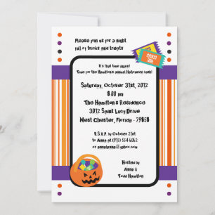 12x18 Niedliche Kreaturen Halloween-Party Einladun Einladung