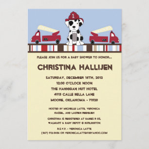 12x18 Nojo Fire Motor Dusche Einladung