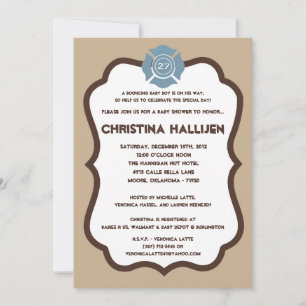 12x18 Nojo Fire Motor Kinderdusche Einladung