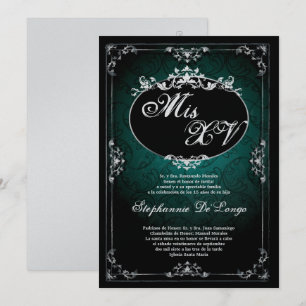 12x18 Pendant Broach Quinceanera Birthday Einladun Einladung