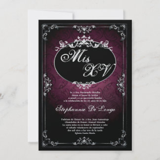 12x18 Pendant Broach Quinceanera Birthday Einladun Einladung