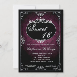 12x18 Pendant Broach Sweet 16 Einladung zum Geburt