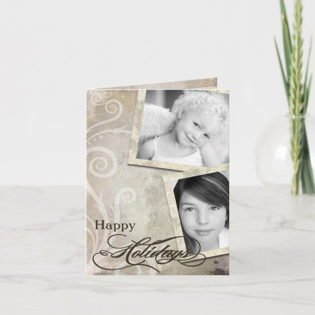 12x18 personalisierte FALTENDE FOTO Feiertagskarte (Vorderseite)