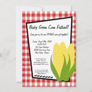 12x18 Picnic Summer Cornic Festival Party Einladun Einladung