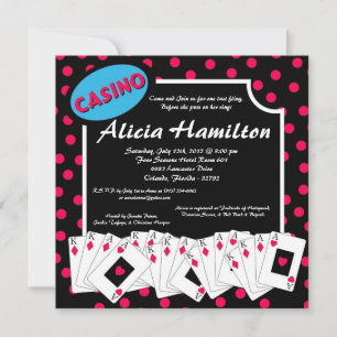 12x18 Pink & Blue Las Vegas Bachelorette Einladung