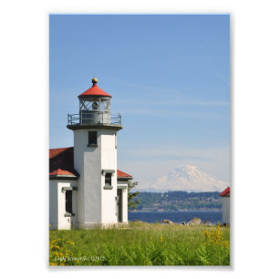 12x18 Pt Robinson Leuchtturm mit Rainier Fotodruck