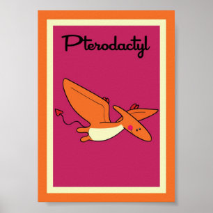 12x18 Pterodactyl Dinosaurier Wall Art Poster