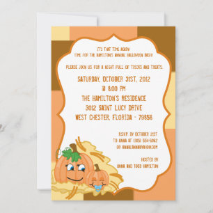 12x18 Pumpkin Patch Halloween-Party Einladung