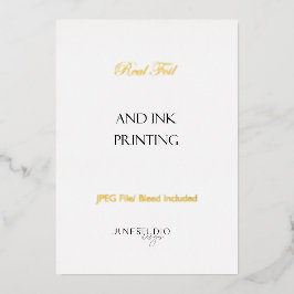 12x18" Real Foil and Ink Einladungs-Card-Druck Folieneinladung
