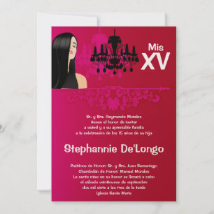 12x18 Sassy Girl Quinceanera Einladung zum Geburts