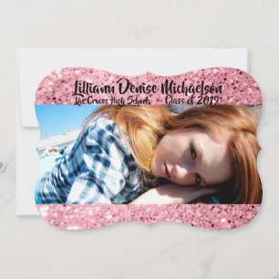 12x18 Senior Ankündigung Rose Gold Glitzer
