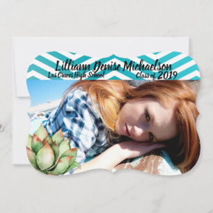 12x18 Senior Announcement Boho Cacti Cactus Succul Ankündigung