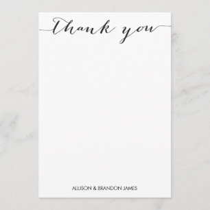 12x18 Skript-Schriftart dankt Ihnen Karten