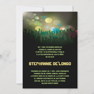 12x18 Spanish Band Quinceanera Birthday Einladung