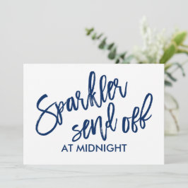 12x18 Sparkler Send-Off Sign-Brush Script (Marine)