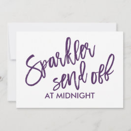12x18 Sparkler Send-Off Sign-Brush Script (Plum)