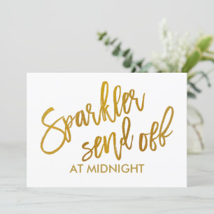 12x18 Sparkler Send-Off-Zeichen - Pinselschrift Go