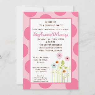 12x18 Spring Time Blume Geburtstagsparty Einladung