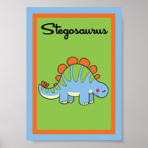 12x18 Stegosaurus Dinosaurier Wall Art Poster