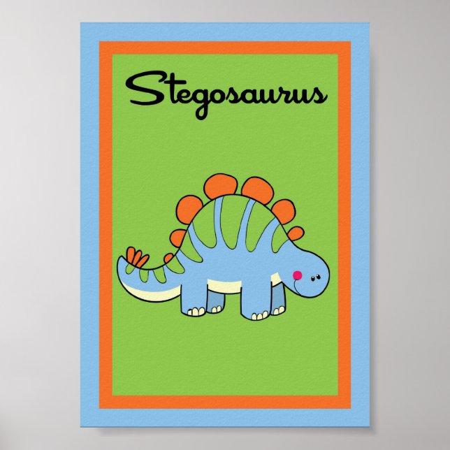 12x18 Stegosaurus Dinosaurier Wall Art Poster (Vorne)