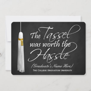 12x18 Tassel war den Hassle-Uni-Abschluss wert Einladung