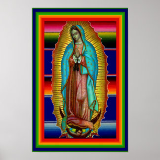 12x18 Unsere Dame von Guadalupe Zarape Tilma Poster